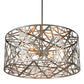 Meyda Lighting Bird's Nest 182460 54" 8-Light Nickel Pendant Light