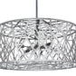 Meyda Lighting Bird's Nest 54" 8-Light Nickel Pendant Light