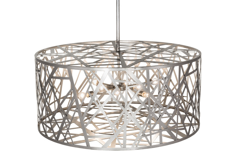 Meyda Lighting Bird's Nest 54" 8-Light Nickel Pendant Light