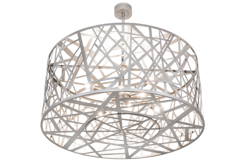 Meyda Lighting Bird's Nest 54" 8-Light Nickel Pendant Light
