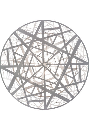 Meyda Lighting Bird's Nest 54" 8-Light Nickel Pendant Light
