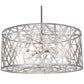 Meyda Lighting Bird's Nest 54" 8-Light Nickel Pendant Light