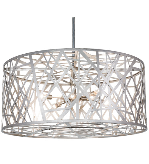 Meyda Lighting Bird's Nest 54" 8-Light Nickel Pendant Light