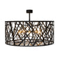 Meyda Lighting Bird's Nest 54" 8-Light Oil Rubbed Bronze Semi-flush Mount Light