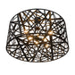 Meyda Lighting Bird's Nest 54" 8-Light Oil Rubbed Bronze Semi-flush Mount Light
