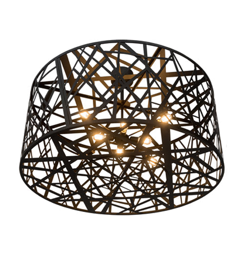 Meyda Lighting Bird's Nest 54" 8-Light Oil Rubbed Bronze Semi-flush Mount Light