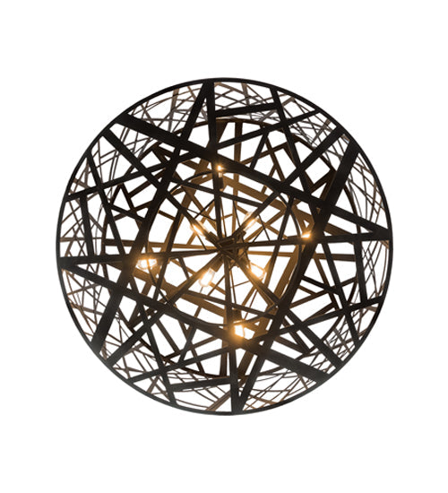 Meyda Lighting Bird's Nest 54" 8-Light Oil Rubbed Bronze Semi-flush Mount Light
