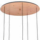 Meyda Lighting Bisbee 40" 5-Light Brushed Copper Cascading Pendant Light With Clear Shade Glass