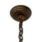 Meyda Lighting Black Bear 23" 4-Light Antique Copper Inverted Pendant Light With Silver Mica Shade Glass