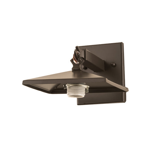 Meyda Lighting Black Bear 7" Timeless Bronze Hanging Wall Sconce With Amber Mica Shade Glass