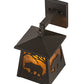 Meyda Lighting Black Bear 7" Timeless Bronze Hanging Wall Sconce With Amber Mica Shade Glass