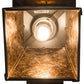 Meyda Lighting Black Bear 7" Timeless Bronze Hanging Wall Sconce With Amber Mica Shade Glass