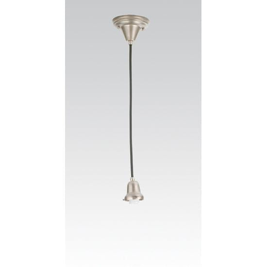 Meyda Lighting Black Cloth Covered Paddle Socket Hanger Pendant Light With 2.25" Burnished Nickel Fitter