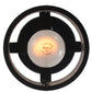 Meyda Lighting Black Dog 5" Mahogany Bronze Mini Pendant Light With Silver Mica Shade Glass