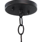 Meyda Lighting Black Dog 5" Mahogany Bronze Mini Pendant Light With Silver Mica Shade Glass