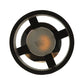 Meyda Lighting Black Dog 5" Wrought Iron On Rust Mini Pendant Light With Silver Mica Shade Glass