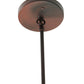 Meyda Lighting Black Dog 5" Wrought Iron On Rust Mini Pendant Light With Silver Mica Shade Glass