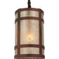 Meyda Lighting Black Dog 5" Wrought Iron On Rust Mini Pendant Light With Silver Mica Shade Glass