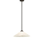 Meyda Lighting Blanco Swirl 18" Craftsman Brown Pendant Light With White Shade Glass
