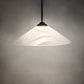 Meyda Lighting Blanco Swirl 18" Craftsman Brown Pendant Light With White Shade Glass