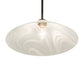 Meyda Lighting Blanco Swirl 18" Craftsman Brown Pendant Light With White Shade Glass