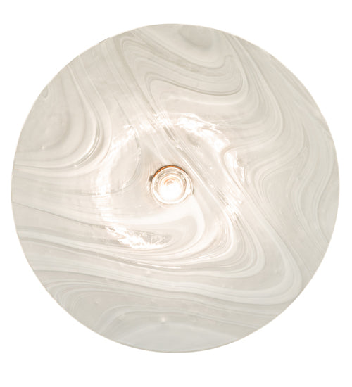Meyda Lighting Blanco Swirl 18" Craftsman Brown Pendant Light With White Shade Glass