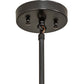 Meyda Lighting Blanco Swirl 18" Craftsman Brown Pendant Light With White Shade Glass
