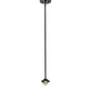 Meyda Lighting Blanco Swirl 18" Craftsman Brown Pendant Light With White Shade Glass