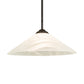 Meyda Lighting Blanco Swirl 18" Craftsman Brown Pendant Light With White Shade Glass