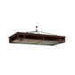 Meyda Lighting Blaze 54" 3-Light Antique Rust Island Flush Mount Light With Maduro & Travertine Idalight Shade Glass