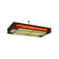 Meyda Lighting Blaze 54" 3-Light Antique Rust Island Flush Mount Light With Maduro & Travertine Idalight Shade Glass