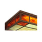 Meyda Lighting Blaze 54" 3-Light Antique Rust Island Flush Mount Light With Maduro & Travertine Idalight Shade Glass