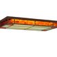 Meyda Lighting Blaze 54" 3-Light Antique Rust Island Flush Mount Light With Maduro & Travertine Idalight Shade Glass