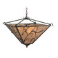 Meyda Lighting Blossoming Branches 34" 4-Light Coffee Bean Inverted Pendant Light With Silver Mica Shade Glass