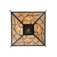 Meyda Lighting Blossoming Branches 34" 4-Light Coffee Bean Inverted Pendant Light With Silver Mica Shade Glass
