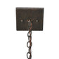 Meyda Lighting Blossoming Branches 34" 4-Light Coffee Bean Inverted Pendant Light With Silver Mica Shade Glass