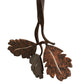 Meyda Lighting Blue Oak 20" 2-Light Hanna Copper & Cimarron Bronze Wall Sconce With Frosted Seeded Shade Glass