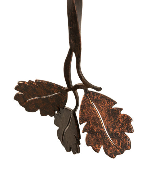 Meyda Lighting Blue Oak 20" 2-Light Hanna Copper & Cimarron Bronze Wall Sconce With Frosted Seeded Shade Glass