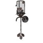 Meyda Lighting Blue Oak 7" Hanna Copper & Cimarron Bronze Wall Sconce With Frosted Seeded Shade Glass