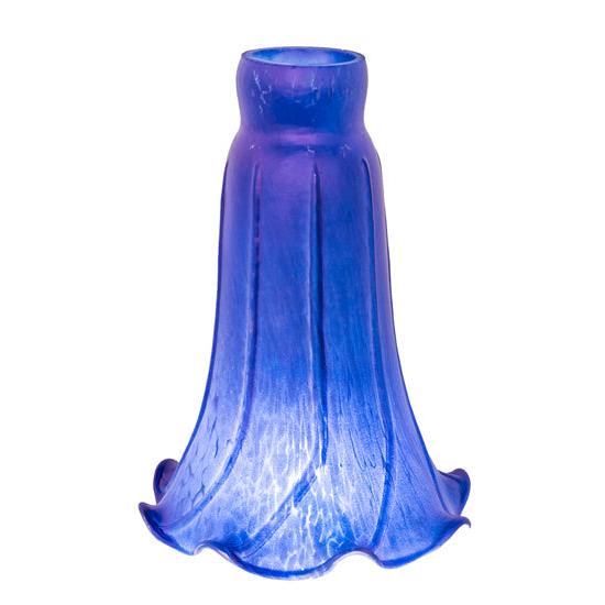 Meyda Lighting Blue Pond Lily 4" Blue Shade Glass