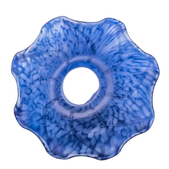 Meyda Lighting Blue Pond Lily 4" Blue Shade Glass