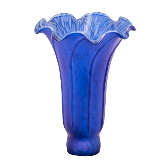 Meyda Lighting Blue Pond Lily 4" Blue Shade Glass