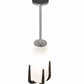 Meyda Lighting Blumenklaue 8"W x 30"H Brushed Nickel Mini Pendant Light With White Shade Glass