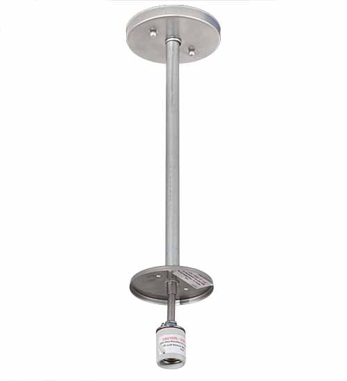 Meyda Lighting Blumenklaue 8"W x 30"H Brushed Nickel Mini Pendant Light With White Shade Glass