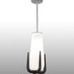 Meyda Lighting Blumenklaue 8"W x 30"H Brushed Nickel Mini Pendant Light With White Shade Glass