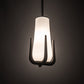 Meyda Lighting Blumenklaue 8"W x 88"H Brushed Nickel Mini Pendant Light With White Shade Glass