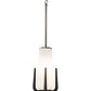 Meyda Lighting Blumenklaue 8"W x 88"H Brushed Nickel Mini Pendant Light With White Shade Glass