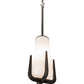Meyda Lighting Blumenklaue 8"W x 88"H Brushed Nickel Mini Pendant Light With White Shade Glass