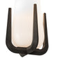 Meyda Lighting Blumenklaue 8"W x 88"H Brushed Nickel Mini Pendant Light With White Shade Glass