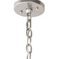 Meyda Lighting Blumenklaue 8"W x 88"H Brushed Nickel Mini Pendant Light With White Shade Glass